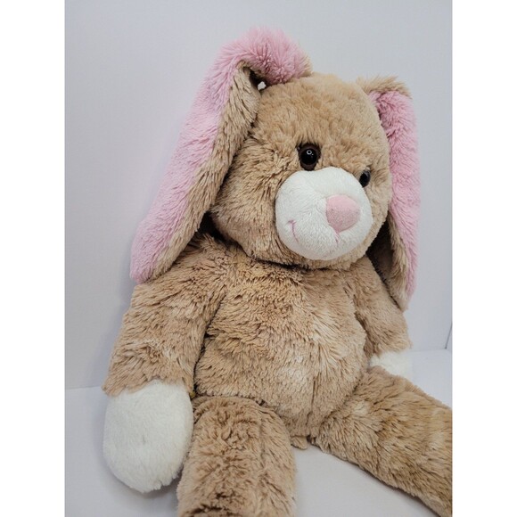 Build A Bear BAB Workshop Pawlette Bunny Rabbit Tan Plush Pink Ears - Picture 2 of 9